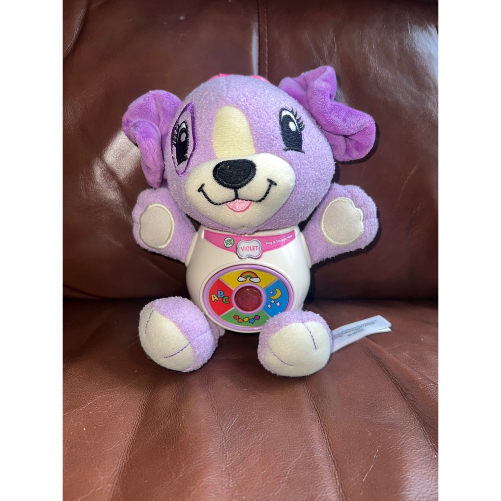 LeapFrog Sing & Snuggle Violet Purple Interactive Plush Musical Puppy